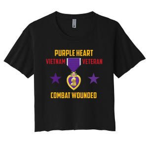 Purple Heart Vietnam Veteran Women's Crop Top Tee