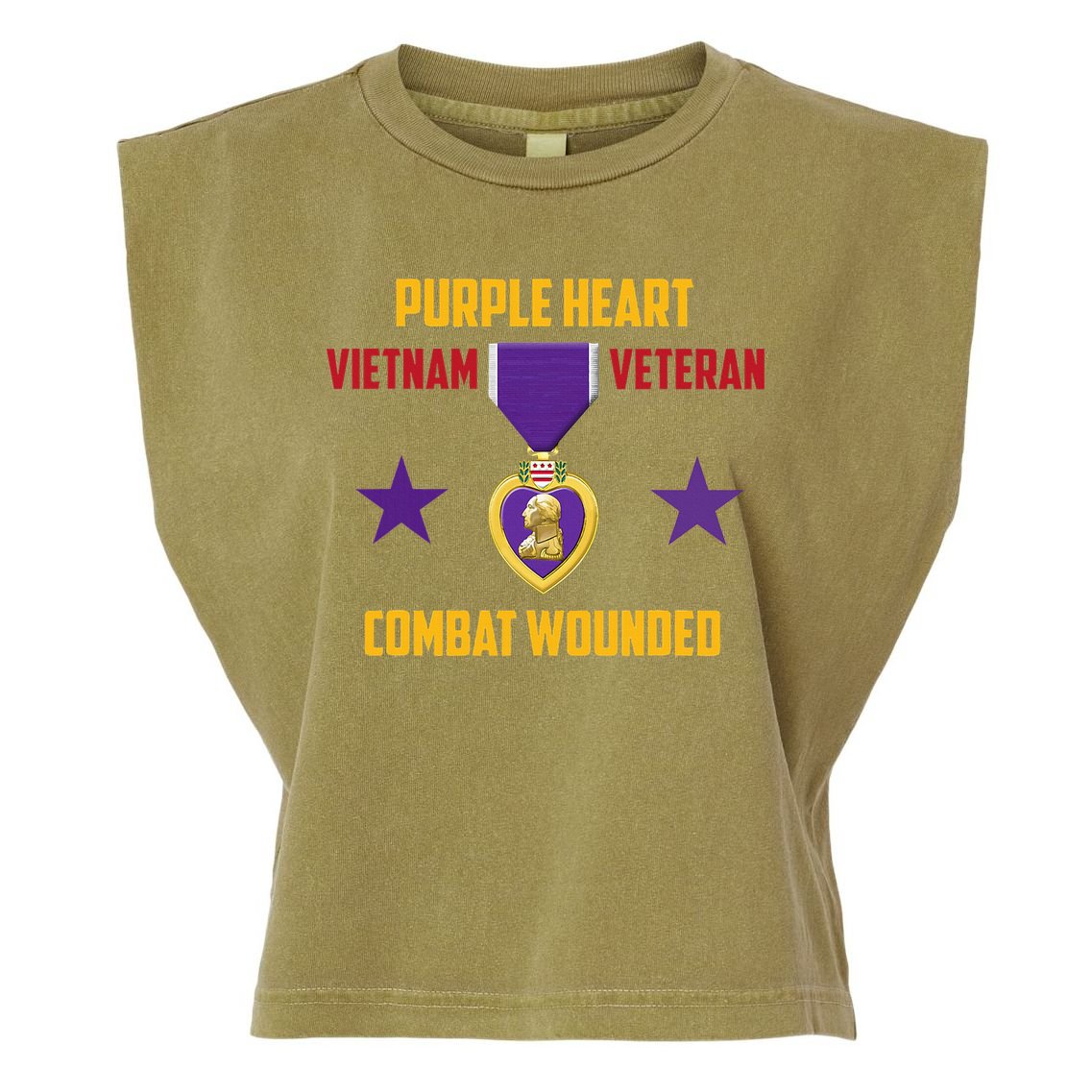 Purple Heart Vietnam Veteran Garment-Dyed Women's Muscle Tee