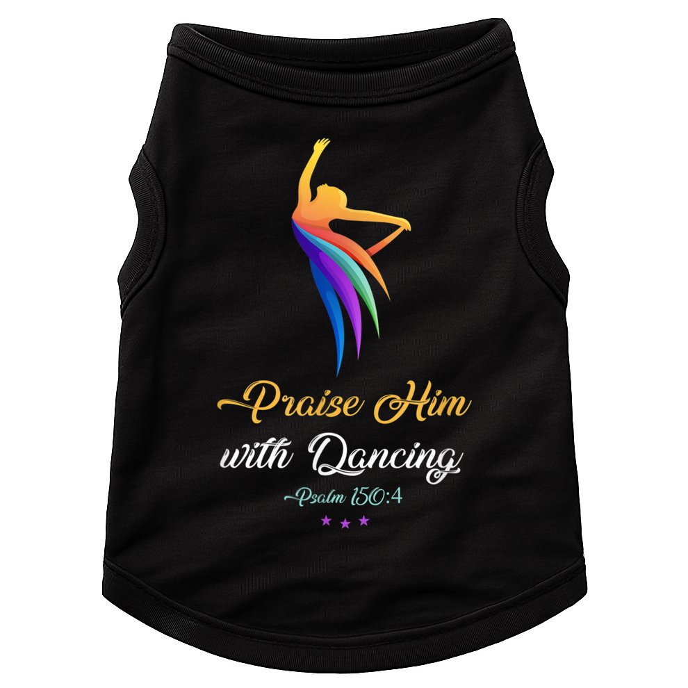 Praise Him With Dancing Christian Worship Dancer Girl Doggie Tank