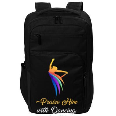 Praise Him With Dancing Christian Worship Dancer Girl Impact Tech Backpack