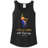 Praise Him With Dancing Christian Worship Dancer Girl Ladies Essential Tank