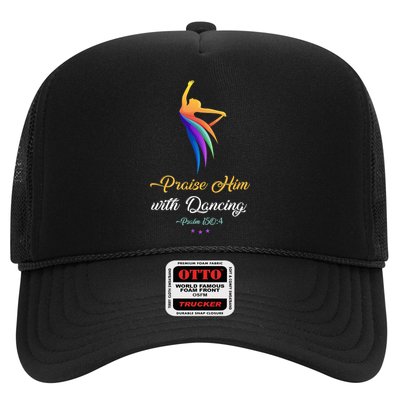 Praise Him With Dancing Christian Worship Dancer Girl Trucker Hat