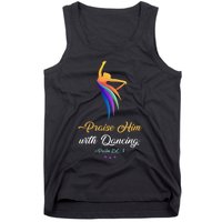 Praise Him With Dancing Christian Worship Dancer Girl Tank Top