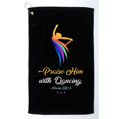 Praise Him With Dancing Christian Worship Dancer Girl Golf Towel