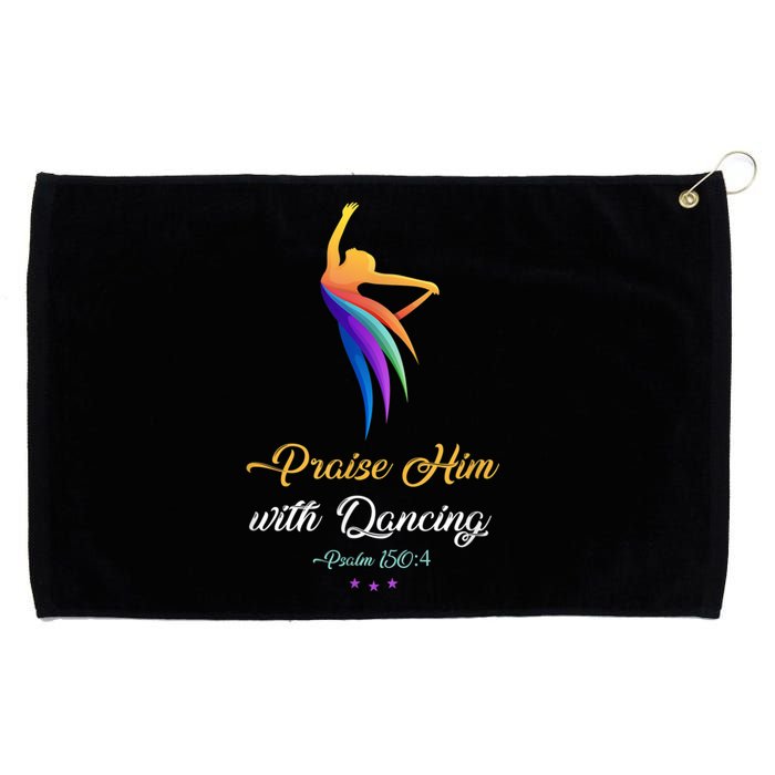 Praise Him With Dancing Christian Worship Dancer Girl Grommeted Golf Towel