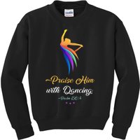 Praise Him With Dancing Christian Worship Dancer Girl Kids Sweatshirt