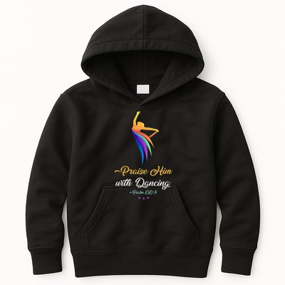 Praise Him With Dancing Christian Worship Dancer Girl Kids Hoodie