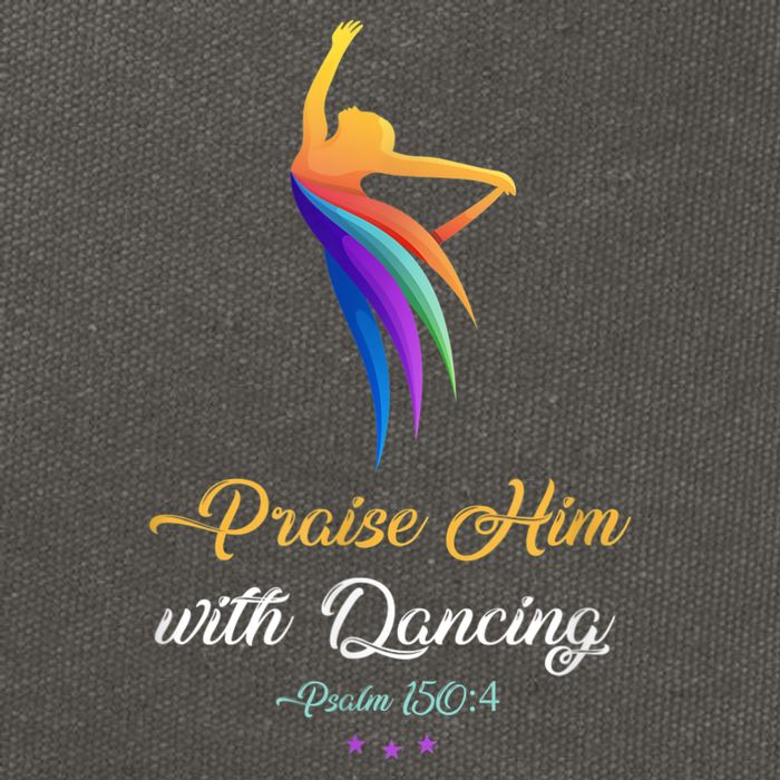 Praise Him With Dancing Christian Worship Dancer Girl Cotton Canvas Backpack