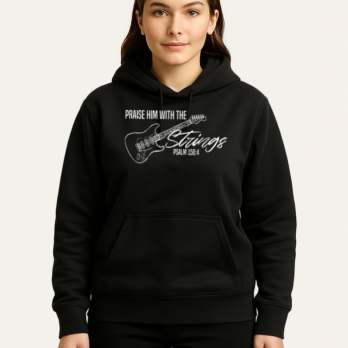 Praise Him With The Strings Christian Guitar God Worship Hoodie