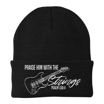Praise Him With The Strings Christian Guitar God Worship Beanie