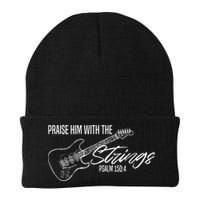 Praise Him With The Strings Christian Guitar God Worship Beanie