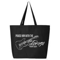Praise Him With The Strings Christian Guitar God Worship 25L Jumbo Tote