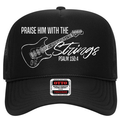Praise Him With The Strings Christian Guitar God Worship Trucker Hat