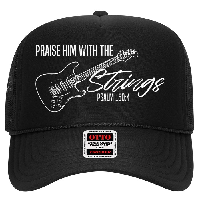 Praise Him With The Strings Christian Guitar God Worship Trucker Hat