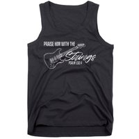 Praise Him With The Strings Christian Guitar God Worship Tank Top