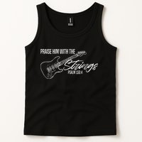Praise Him With The Strings Christian Guitar God Worship Tank Top