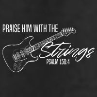Praise Him With The Strings Christian Guitar God Worship Microfiber Hand Towel