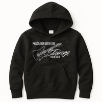 Praise Him With The Strings Christian Guitar God Worship Kids Hoodie