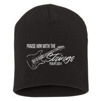 Praise Him With The Strings Christian Guitar God Worship Short Acrylic Beanie