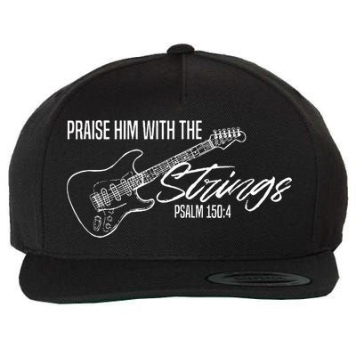 Praise Him With The Strings Christian Guitar God Worship Wool Snapback Cap
