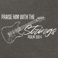 Praise Him With The Strings Christian Guitar God Worship Cotton Canvas Backpack