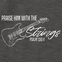 Praise Him With The Strings Christian Guitar God Worship Vector Backpack