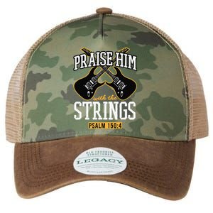 Praise Him With The Strings Guitar Christian Gift Legacy Tie Dye Trucker Hat