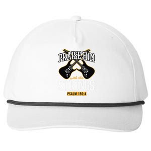 Praise Him With The Strings Guitar Christian Gift Snapback Five-Panel Rope Hat