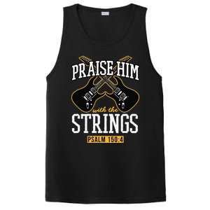 Praise Him With The Strings Guitar Christian Gift PosiCharge Competitor Tank