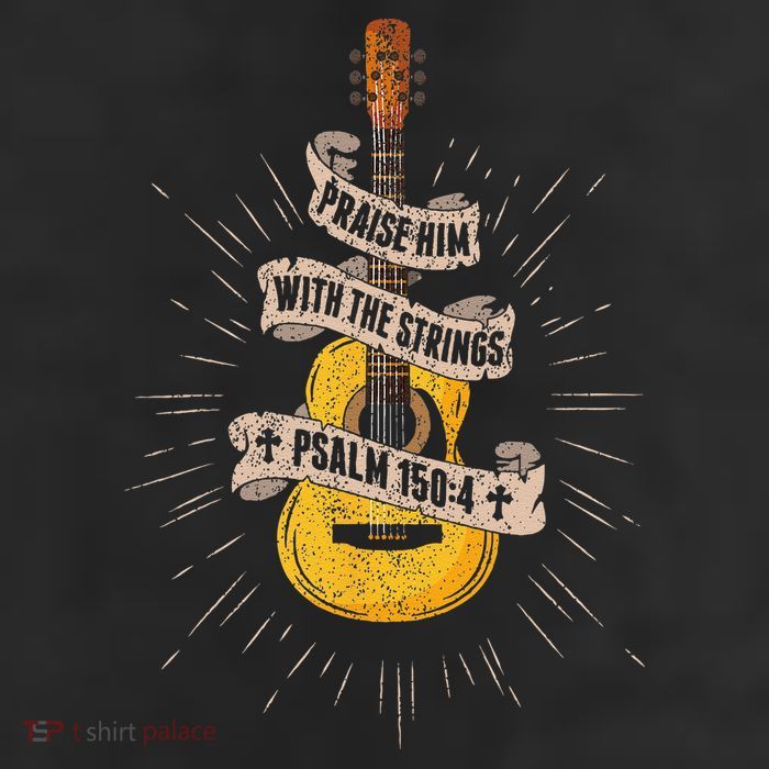 Praise Him With The Strings Jesus Acoustic Guitar Christian 11oz C Handle Ceramic Mug