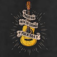 Praise Him With The Strings Jesus Acoustic Guitar Christian Large Microfiber Waffle Golf Towel