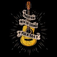 Praise Him With The Strings Jesus Acoustic Guitar Christian Youth Performance Sprint T-Shirt