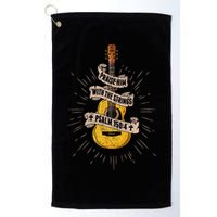 Praise Him With The Strings Jesus Acoustic Guitar Christian Golf Towel