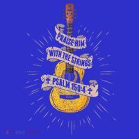 Praise Him With The Strings Jesus Acoustic Guitar Christian Button