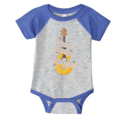 Praise Him With The Strings Jesus Acoustic Guitar Christian Infant Baby Jersey Bodysuit