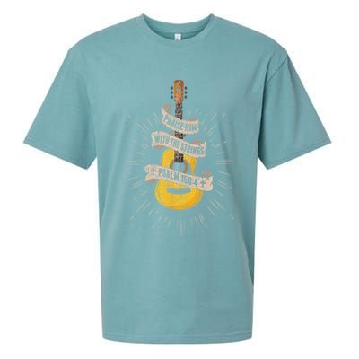 Praise Him With The Strings Jesus Acoustic Guitar Christian Sueded Cloud Jersey T-Shirt
