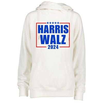 President Harris Walz 2024 Kamala Harris Tim Walz Vote Womens Funnel Neck Pullover Hood