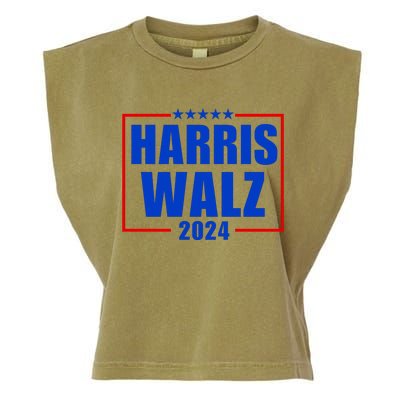 President Harris Walz 2024 Kamala Harris Tim Walz Vote Garment-Dyed Women's Muscle Tee