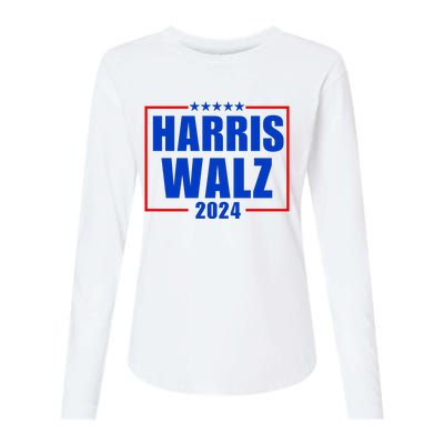 President Harris Walz 2024 Kamala Harris Tim Walz Vote Womens Cotton Relaxed Long Sleeve T-Shirt