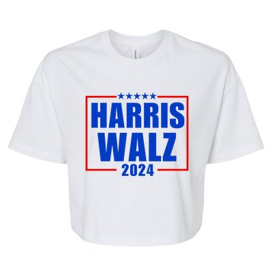 President Harris Walz 2024 Kamala Harris Tim Walz Vote Bella+Canvas Jersey Crop Tee