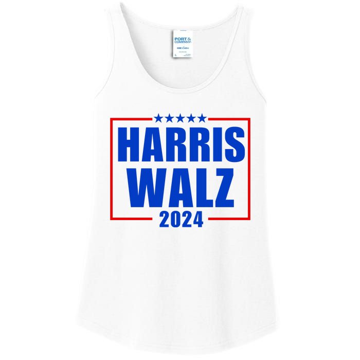 President Harris Walz 2024 Kamala Harris Tim Walz Vote Ladies Essential Tank