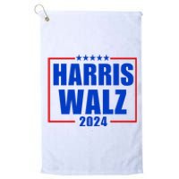 President Harris Walz 2024 Kamala Harris Tim Walz Vote Platinum Collection Golf Towel