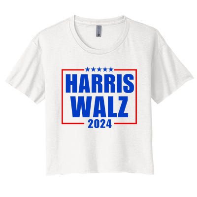 President Harris Walz 2024 Kamala Harris Tim Walz Vote Women's Crop Top Tee