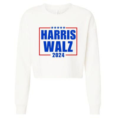 President Harris Walz 2024 Kamala Harris Tim Walz Vote Cropped Pullover Crew