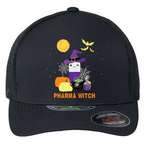 Pharmacist Halloween Women Pharmacy Tech Pharma Witch Flexfit Unipanel Trucker Cap