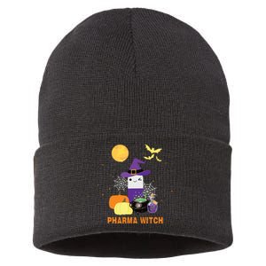 Pharmacist Halloween Women Pharmacy Tech Pharma Witch Sustainable Knit Beanie