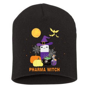 Pharmacist Halloween Women Pharmacy Tech Pharma Witch Short Acrylic Beanie