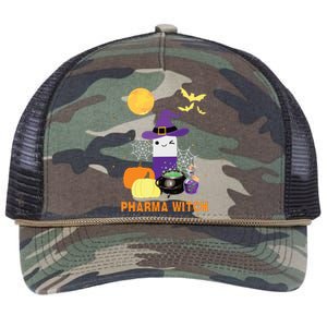 Pharmacist Halloween Women Pharmacy Tech Pharma Witch Retro Rope Trucker Hat Cap