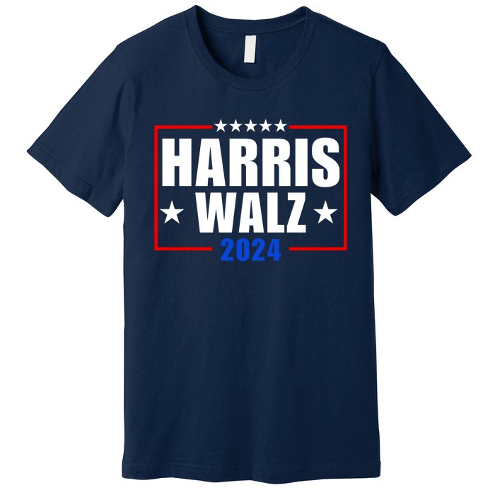 President Harris Walz 2024 Kamala Harris Tim Walz Vote Premium T-Shirt