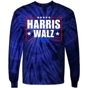 President Harris Walz 2024 Kamala Harris Tim Walz Vote Tie-Dye Long Sleeve Shirt